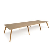 Enable worktable 4800mm x 1600mm deep with eight solid oak legs - kendal oak