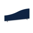 Wave desktop fabric screen 1000mm x 400mm/200mm - blue