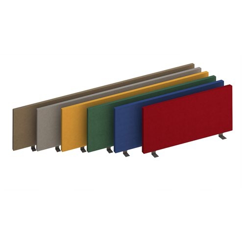 Straight desktop fabric screen 800mm x 400mm - blue
