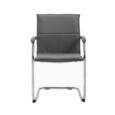 Essen stackable meeting room cantilever chair - grey faux leather
