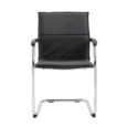 Essen stackable meeting room cantilever chair - black faux leather