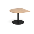 Eternal radial extension table 1000mm x 1000mm - black base and beech top