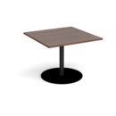 Eternal square extension table 1000mm x 1000mm - black base and walnut top