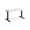 Elev8 Touch straight sit-stand desk 1400mm x 800mm - black frame and white top