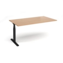 Elev8 Touch boardroom table add on unit 1800mm x 1000mm - black frame and beech top