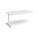 Elev8 Touch boardroom table add on unit 1800mm x 1000mm - silver frame and white top