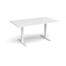 Elev8 Touch boardroom table 1800mm x 1000mm - white frame and white top