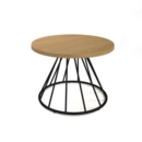 Figaro coffee table with black spiral base - kendal oak