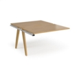 Fuze add on units back to back 1200mm x 1600mm - white frame and oak top