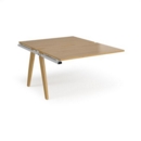 Fuze add on units back to back 1200mm x 1600mm - white frame and oak top
