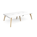 Fuze double back to back desks 2800mm x 1600mm - white frame and white top
