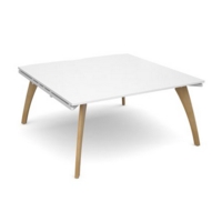 Fuze boardroom table starter unit 1600mm x 1600mm - white frame and white top