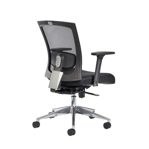 Gemini mesh task chair with no arms - black