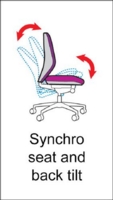 Gemini mesh task chair with no arms - black