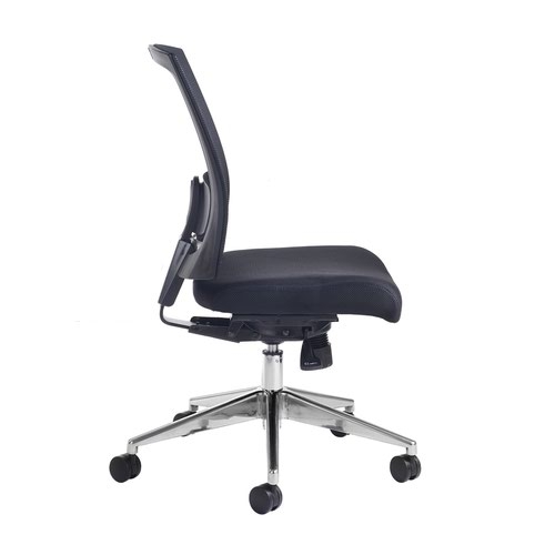 Gemini mesh task chair with no arms - black