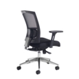 Gemini mesh task chair with adjustable arms - black