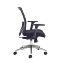 Gemini mesh task chair with adjustable arms - black