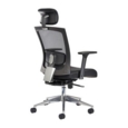 Gemini mesh task chair with adjustable arms and headrest - black
