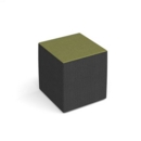 Groove modular breakout seating square - elapse grey body with endurance green top