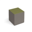 Groove modular breakout seating square - forecast grey body with endurance green top