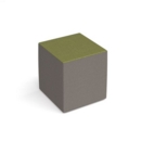 Groove modular breakout seating square - forecast grey body with endurance green top