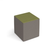 Groove modular breakout seating square - forecast grey body with endurance green top
