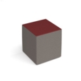 Groove modular breakout seating square - forecast grey body with extent red top