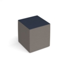 Groove modular breakout seating square - forecast grey body with range blue top