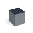 Groove modular breakout seating square - late grey body with range blue top