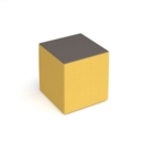 Groove modular breakout seating square - lifetime yellow body with forecast grey top