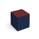 Groove modular breakout seating square - maturity blue body with extent red top