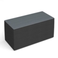 Groove modular breakout seating brick - elapse grey body with late grey top