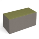 Groove modular breakout seating brick - forecast grey body with endurance green top