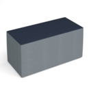 Groove modular breakout seating brick - late grey body with range blue top