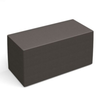 Groove modular breakout seating brick - present grey body with forecast grey top