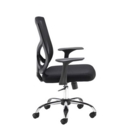 Hale black mesh back operator chair with black fabric seat and chrome base