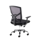 Hale black mesh back operator chair with black fabric seat and chrome base