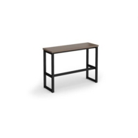 Otto Poseur benching solution high bench 1050mm wide - black frame and barcelona walnut top