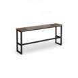 Otto Poseur benching solution high bench 1650mm wide - black frame and barcelona walnut top