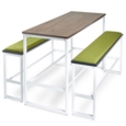 Otto Poseur benching solution high bench 1650mm wide - black frame and white top
