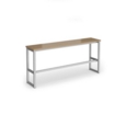 Otto Poseur benching solution high bench 1650mm wide - silver frame and kendal oak top