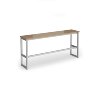 Otto Poseur benching solution high bench 1650mm wide - silver frame and kendal oak top