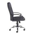 Hertford high back managers chair - black leather faced