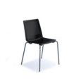 Harmony multi-purpose chair with chrome 4 leg frame - black