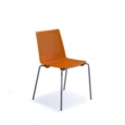 Harmony multi-purpose chair with chrome 4 leg frame - orange