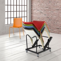 Harmony multi-purpose chair with chrome 4 leg frame - orange