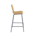 Fundamental dining stool in beech with chrome frame