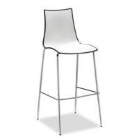 Gecko shell dining stool with chrome legs - anthracite