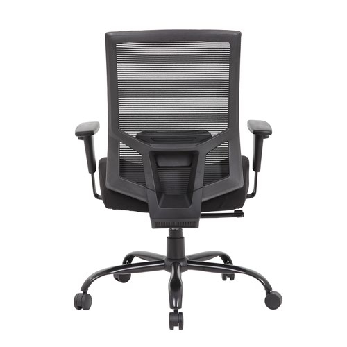 Isla bariatric operator chair with black fabric seat and mesh back