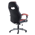 Jensen high back executive chair - black and red faux leather
